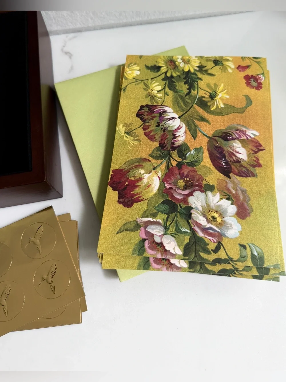 Papyrus Floral Keepsake Box with Cards